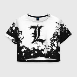 Женская футболка Crop-top 3D L letter snow