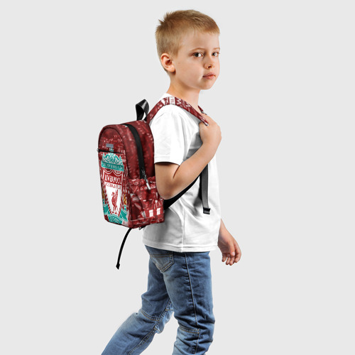 Детский рюкзак 3D с принтом Ливерпуль, вид сзади #1