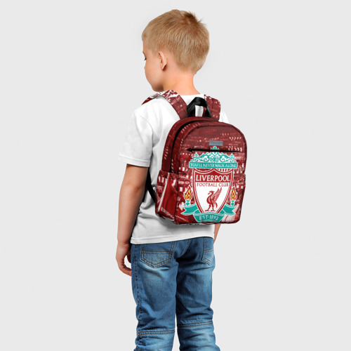 Детский рюкзак 3D с принтом Ливерпуль, фото на моделе #1