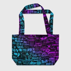 Пляжная сумка 3D Логотипы рок групп