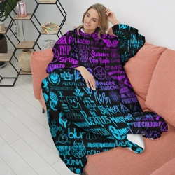 Плед с рукавами Логотипы рок групп - фото 2