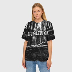 Женская футболка oversize 3D Burzum - фото 2