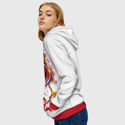 Женская толстовка 3D с принтом Берсерк Синий Экзорцист, вид сбоку #3