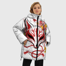 Женская зимняя куртка Oversize Берсерк Синий Экзорцист - фото 2