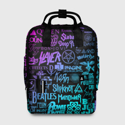 Женский рюкзак 3D Логотипы рок групп