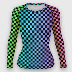 Женский рашгард 3D Checkerboard Color