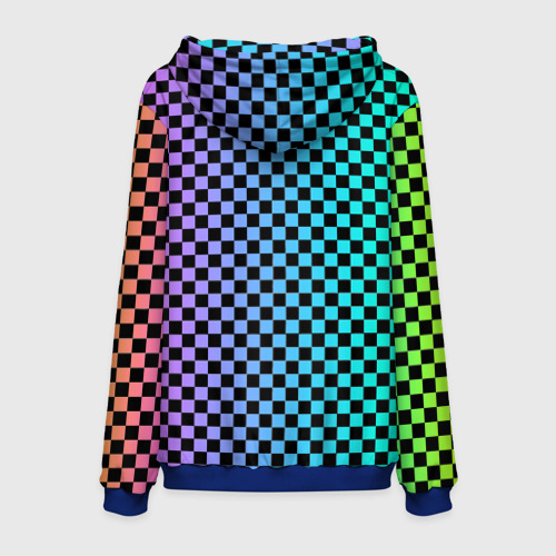 Мужская толстовка 3D Checkerboard Color, цвет синий - фото 2