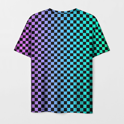 Мужская футболка 3D Checkerboard Color, цвет 3D печать - фото 2