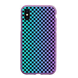 Чехол для iPhone XS Max матовый Checkerboard Color