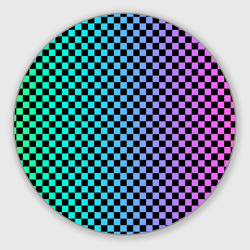 Круглый коврик для мышки Checkerboard Color