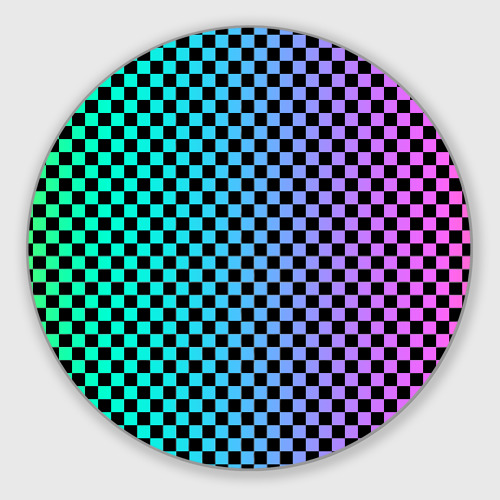 Круглый коврик для мышки Checkerboard Color