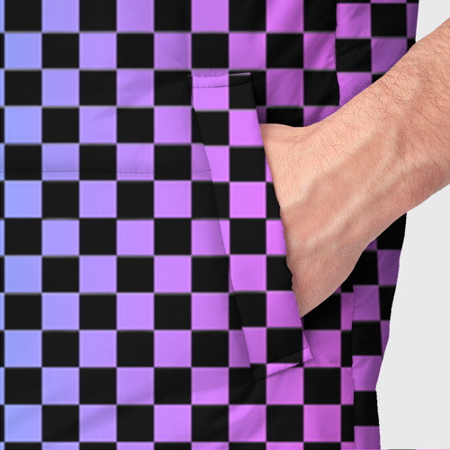 Мужской жилет утепленный 3D Checkerboard Color, цвет черный - фото 6