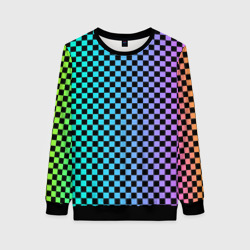 Женский свитшот 3D Checkerboard Color