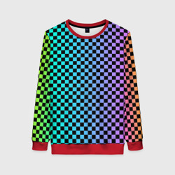 Женский свитшот 3D Checkerboard Color