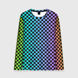 Мужской лонгслив 3D Checkerboard Color