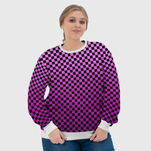 Женский свитшот 3D Checkerboard Color  - фото 6