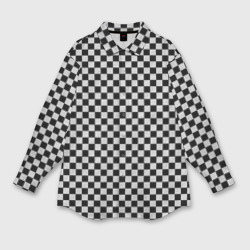 Мужская рубашка oversize 3D Checkerboard Color