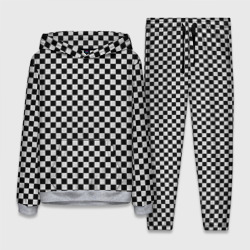 Женский костюм с толстовкой 3D Checkerboard Color