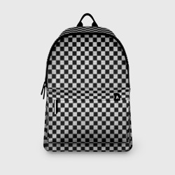 Рюкзак с принтом Checkerboard Color для любого человека, вид спереди №3. Цвет основы: белый