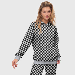 Женский костюм с толстовкой 3D Checkerboard Color - фото 2