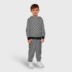 Детский костюм с толстовкой 3D Checkerboard Color - фото 2