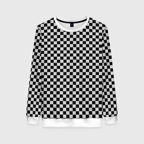 Женский свитшот 3D Checkerboard Color, цвет 3D печать