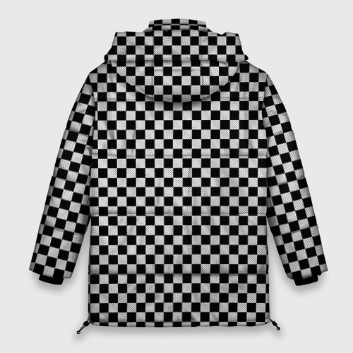 Женская зимняя куртка Oversize Checkerboard Color, цвет черный - фото 2