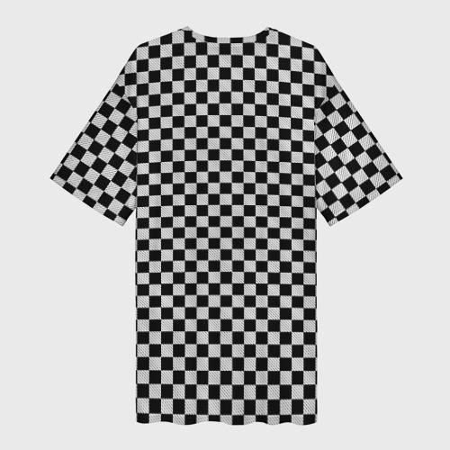 Платье-футболка 3D Checkerboard Color, цвет 3D печать - фото 2