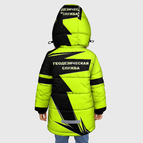 Зимняя куртка для девочек 3D Геодезическая форма, цвет черный - фото 4