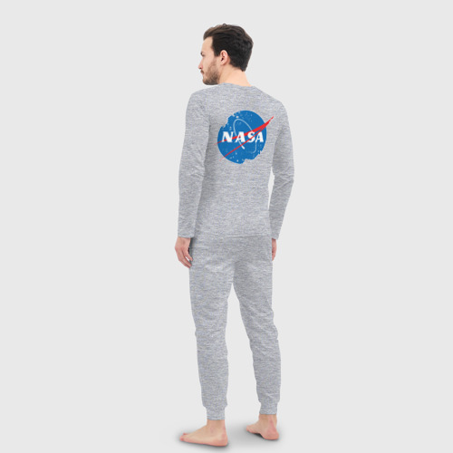 Мужская пижама с лонгсливом хлопок NASA двусторонняя, цвет меланж - фото 4