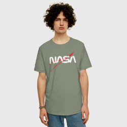 Мужская футболка хлопок Oversize NASA двусторонняя - фото 2