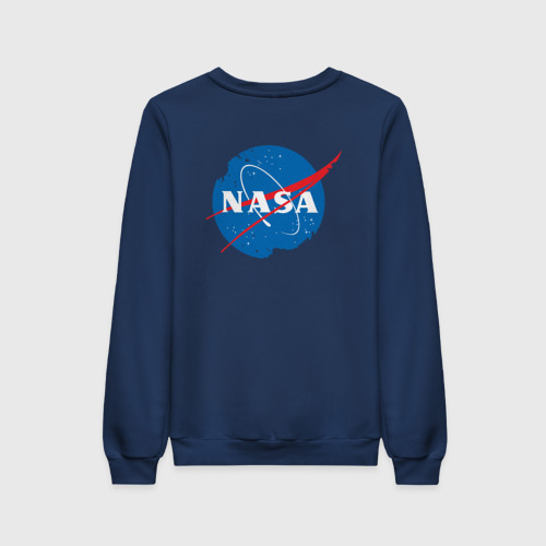 Женский свитшот хлопок NASA двусторонняя, цвет темно-синий - фото 2