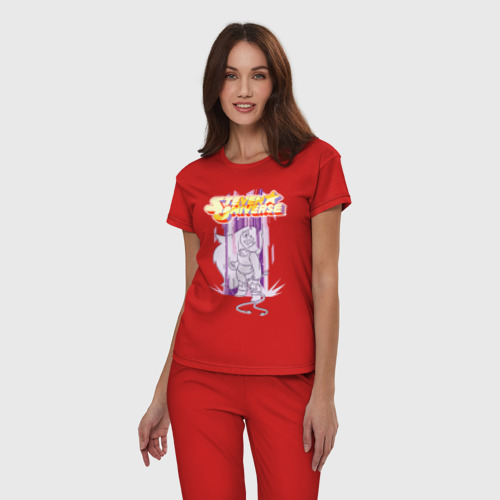 Женская пижама хлопок Steven Universe, цвет красный - фото 3
