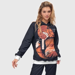 Женский костюм с толстовкой 3D Японская Лиса - фото 2