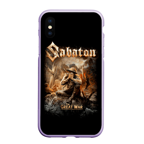 Чехол для iPhone XS Max матовый Sabaton, цвет светло-сиреневый