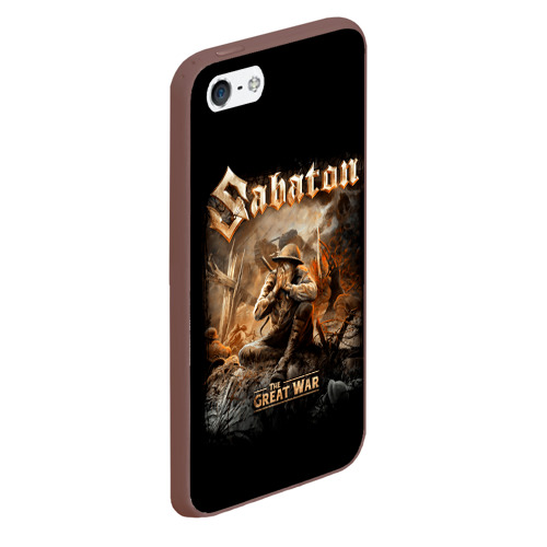 Чехол для iPhone 5/5S матовый Sabaton, цвет коричневый - фото 3