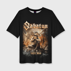 Женская футболка oversize 3D Sabaton