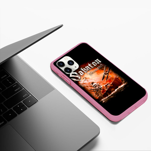 Чехол для iPhone 11 Pro Max матовый Sabaton, цвет малиновый - фото 5