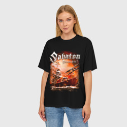 Женская футболка oversize 3D Sabaton - фото 2