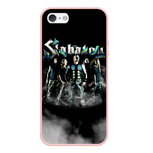 Чехол для iPhone 5/5S матовый Sabaton, цвет светло-розовый