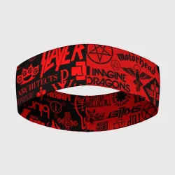 Повязка на голову 3D Логотипы рок групп rock