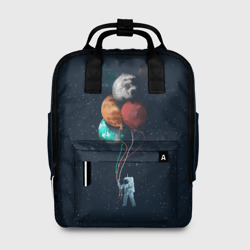 Женский рюкзак 3D Космонавт с Планетами