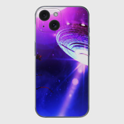 Чехол для iPhone 15 силиконовый с защитой камеры НЛО