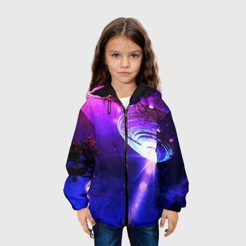 Детская куртка 3D НЛО, цвет черный - фото 4