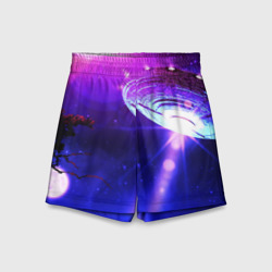 Детские спортивные шорты 3D НЛО