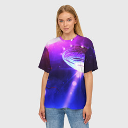 Женская футболка oversize 3D НЛО - фото 2