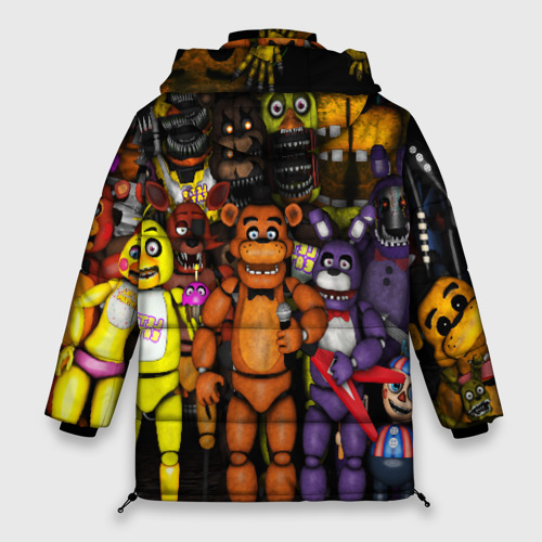 Женская зимняя куртка Oversize Five nights at Freddys, цвет черный - фото 2