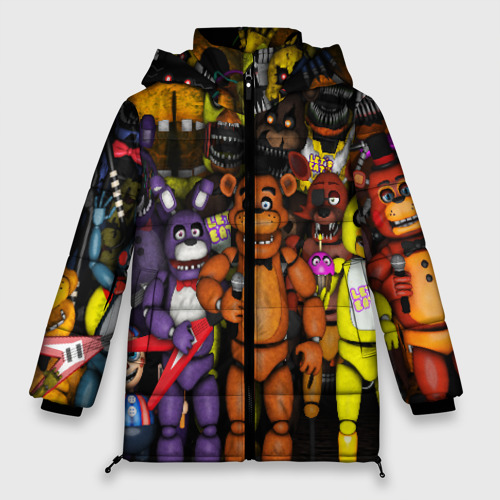 Женская зимняя куртка Oversize Five nights at Freddys, цвет черный