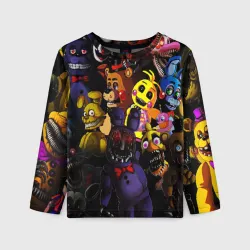 Детский лонгслив 3D Five nights at Freddys