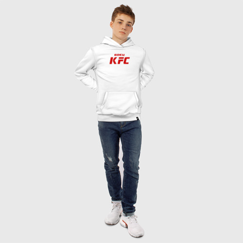 Детская толстовка хлопок Боец KFC, цвет белый - фото 7